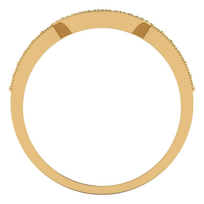 0.1875 cttw Simulated Turquoise Round Cut Yellow Gold Eternity Wedding Band