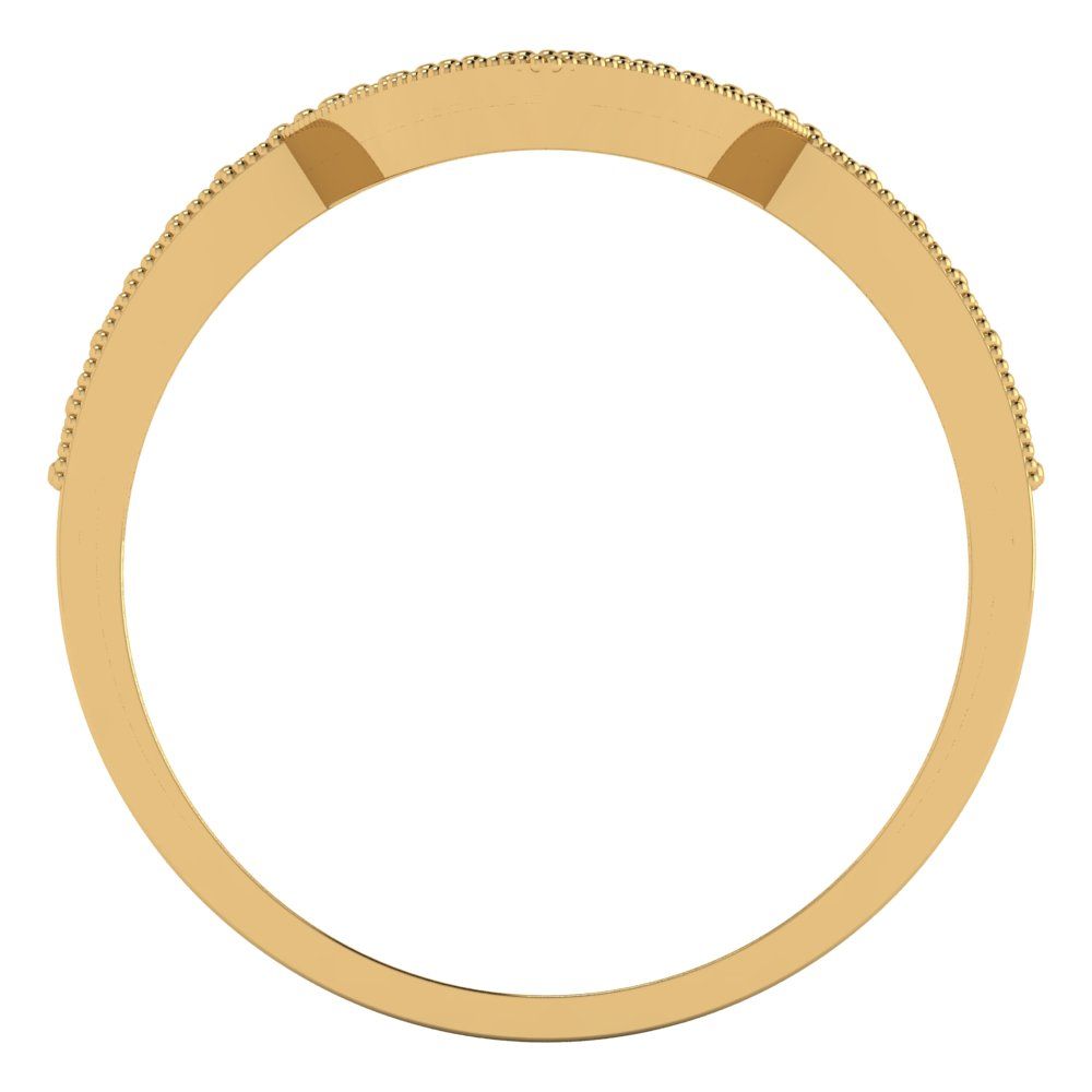 0.1875 cttw Natural Garnet Round Cut Yellow Gold Eternity Wedding Band