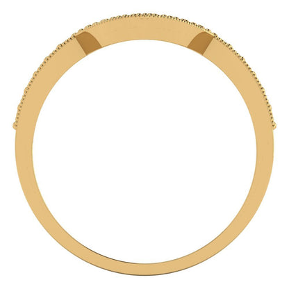 0.1875 cttw Natural Garnet Round Cut Yellow Gold Eternity Wedding Band