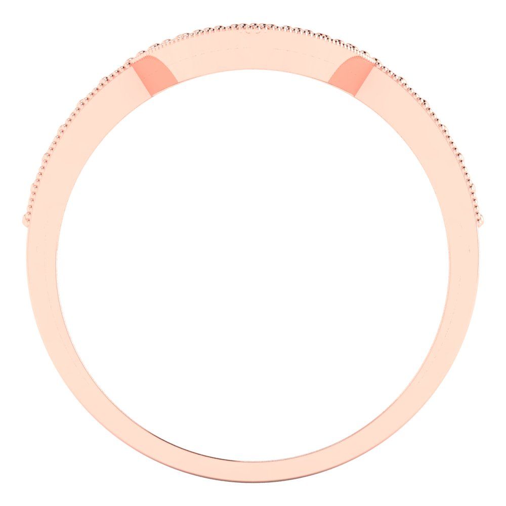 0.1875 cttw Simulated Alexandrite Round Cut Rose Gold Eternity Wedding Band