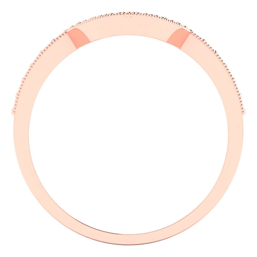 0.1875 cttw Simulated Tanzanite Round Cut Rose Gold Eternity Wedding Band