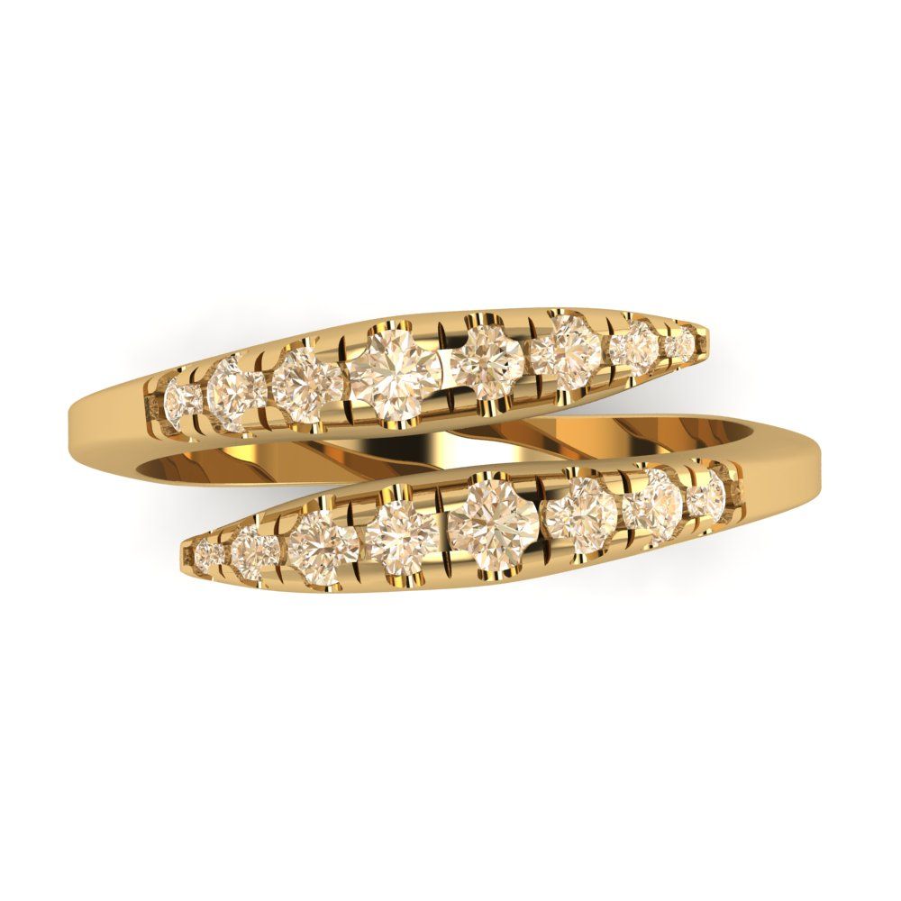 0.235 cttw Natural Morganite Round Cut Yellow Gold Eternity Wedding Band