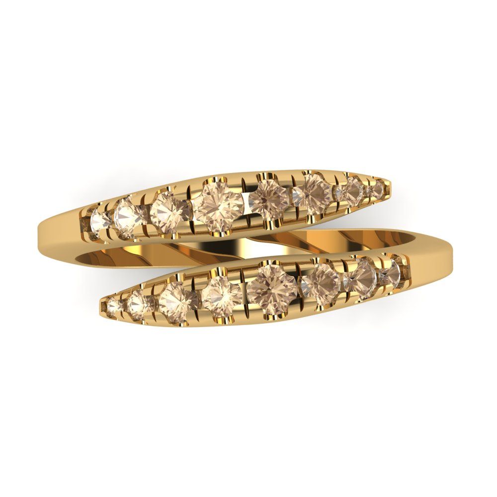 0.235 cttw Yellow Moissanite Round Cut Yellow Gold Eternity Wedding Band