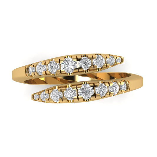 0.235 cttw White Sapphire Round Cut Yellow Gold Eternity Wedding Band