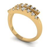 0.44 ct Brilliant Round Cut Natural Diamond Stone Clarity SI1-2 Color G-H Yellow Gold Band