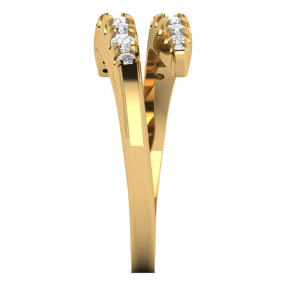 0.235 cttw Simulated Diamond Round Cut Yellow Gold Eternity Wedding Band