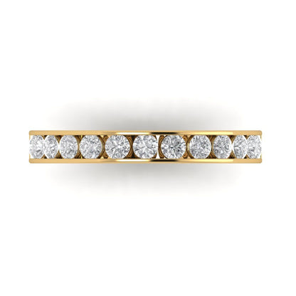 0.39 cttw Moissanite Round Cut Yellow Gold Eternity Wedding Band