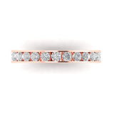 0.39 ct Brilliant Round Cut Natural Diamond Stone Clarity SI1-2 Color G-H Rose Gold Stackable Band