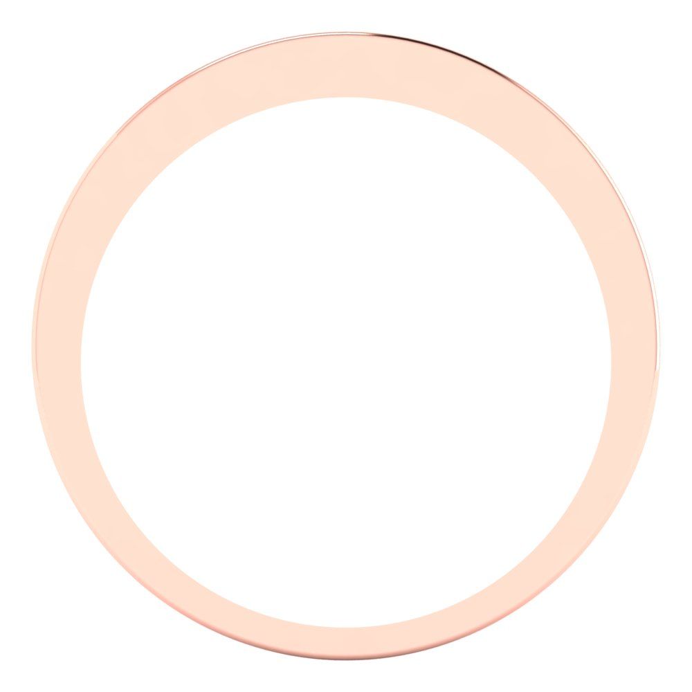 0.39 cttw Blue Moissanite Round Cut Rose Gold Eternity Wedding Band