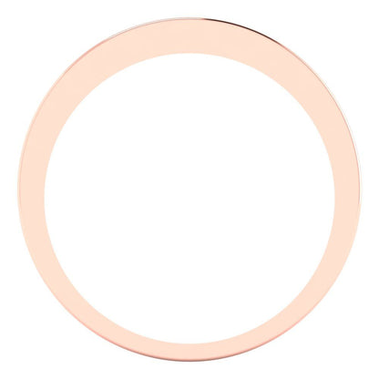 0.39 cttw Simulated Red Diamond Round Cut Rose Gold Eternity Wedding Band