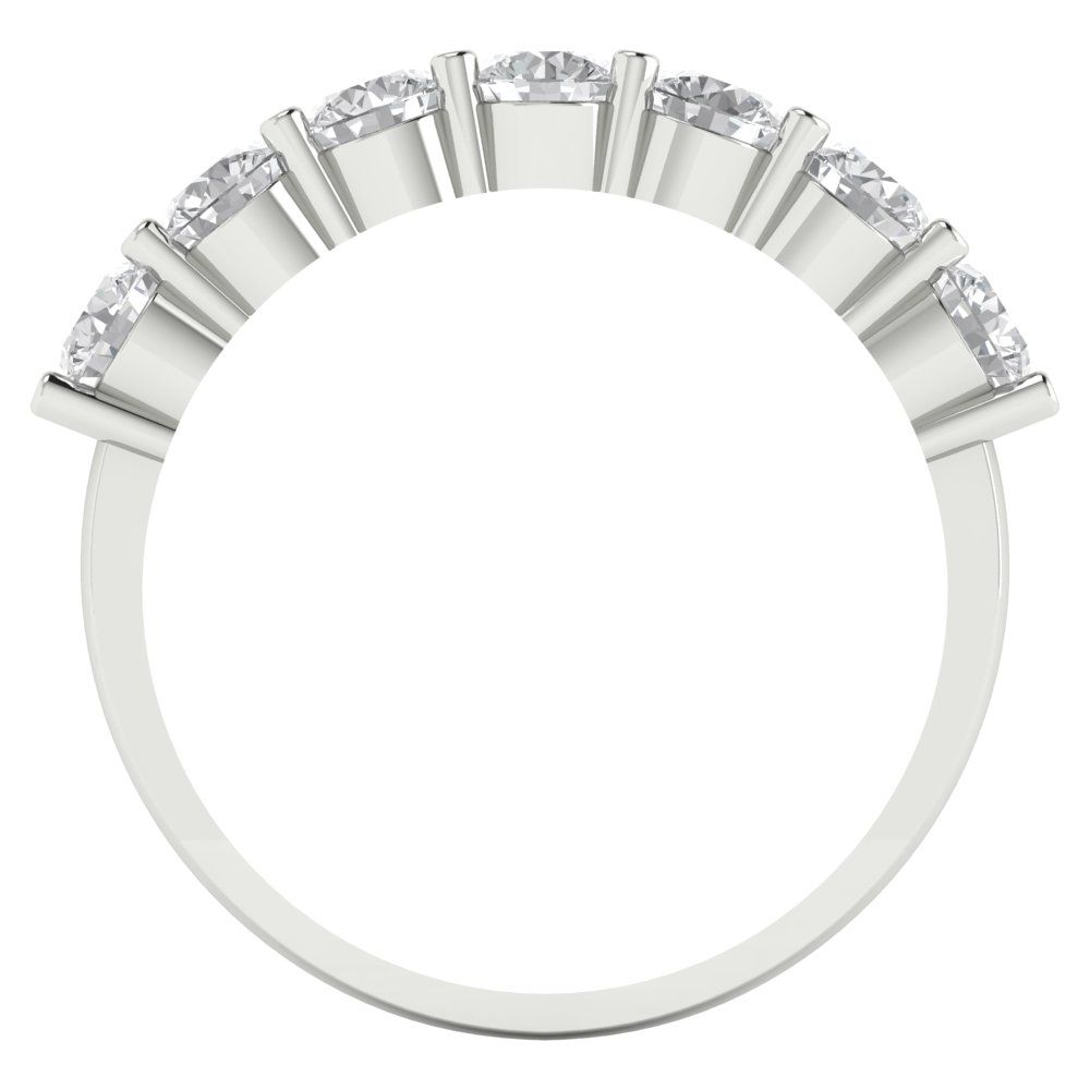 1.19 cttw Moissanite Round Cut White Gold Eternity Wedding Band