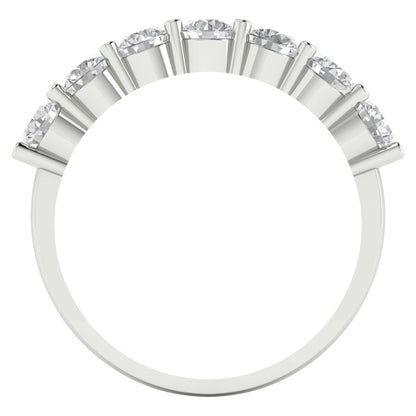 1.19 cttw Simulated Diamond Round Cut White Gold Eternity Wedding Band