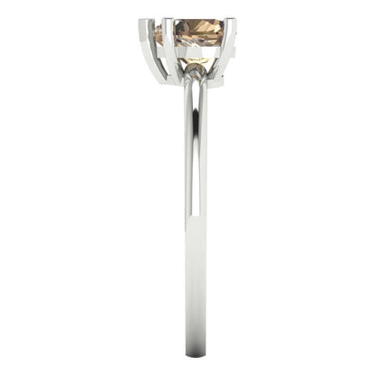 1.25 cttw Yellow Moissanite Solitaire  Engagement Ring - Solid Gold (Heart Cut,7.0mm)