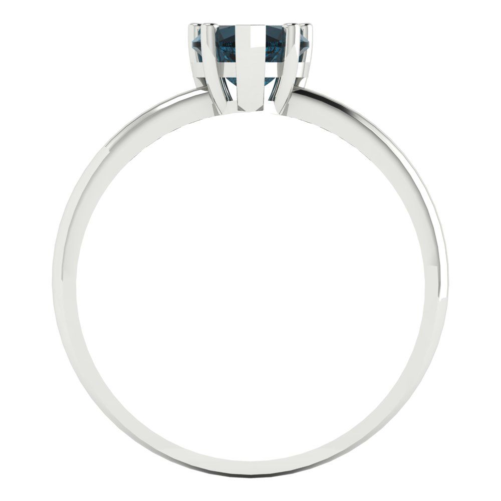 1.25 cttw Natural London Blue Topaz Solitaire  Engagement Ring - Solid Gold (Heart Cut,7.0mm)