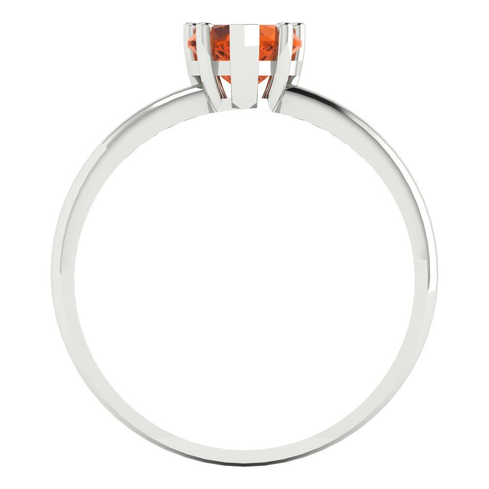 1.25 cttw Simulated Ruby Solitaire  Engagement Ring - Solid White Gold (VVS1, Heart Cut,7.0mm)