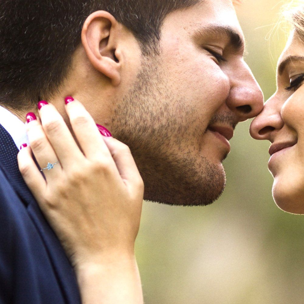 1.25 cttw Natural Sky Blue Topaz Solitaire  Engagement Ring - Solid Gold (Heart Cut,7.0mm)