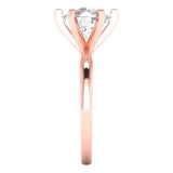 3.0 ct Brilliant Round Cut Natural Diamond Stone Clarity SI1-2 Color G-H Rose Gold Solitaire Ring