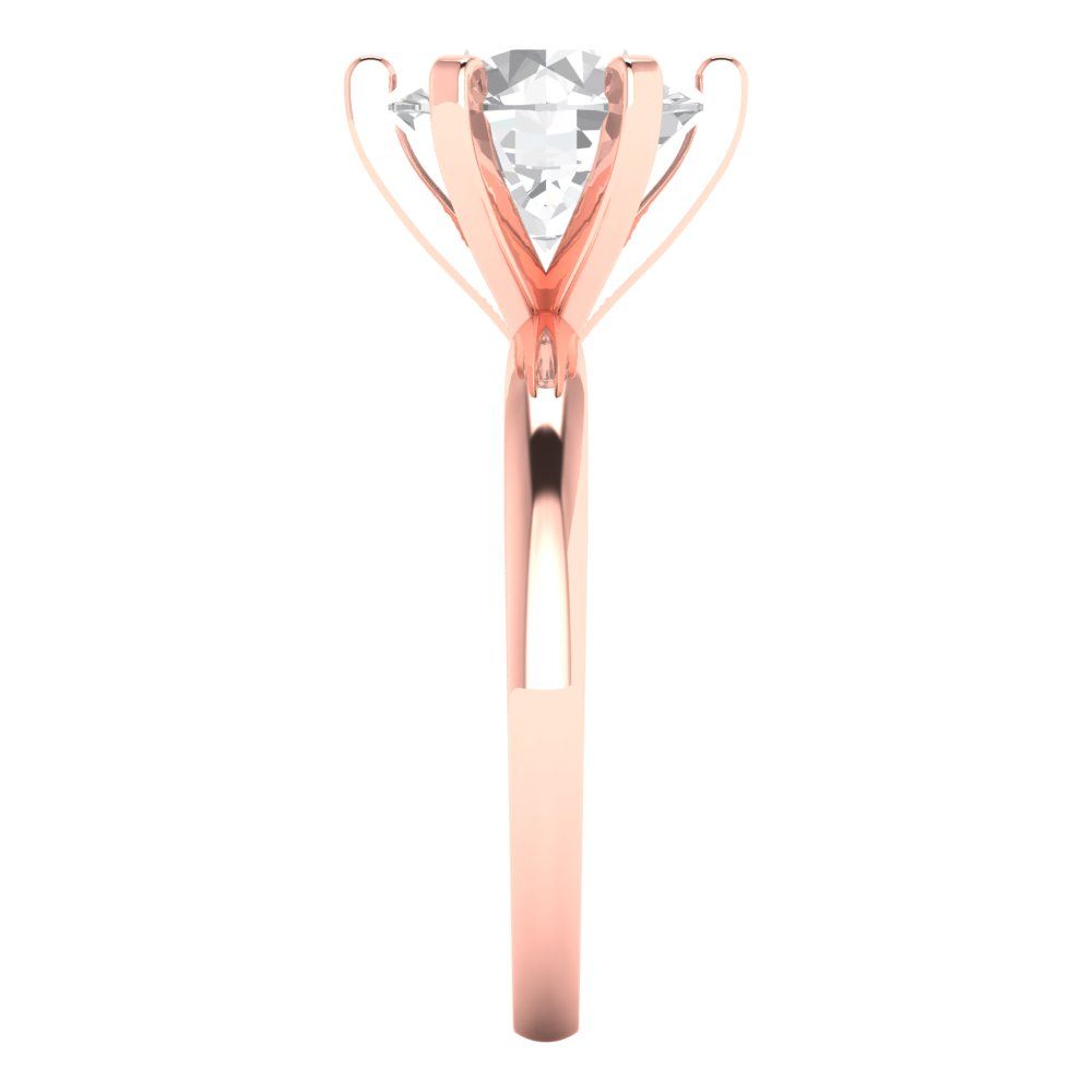 3 cttw Zirconia Simulated Diamond Solitaire  Engagement Ring - Solid Gold (VVS1, Round Cut,9.0mm)