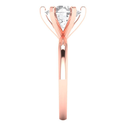 3 cttw Zirconia Simulated Diamond Solitaire  Engagement Ring - Solid Gold (VVS1, Round Cut,9.0mm)