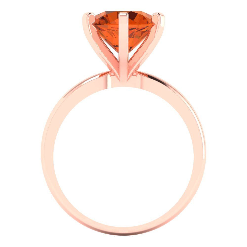 3 cttw Simulated Ruby Solitaire  Engagement Ring - Solid Gold (Round Cut,9.0mm)