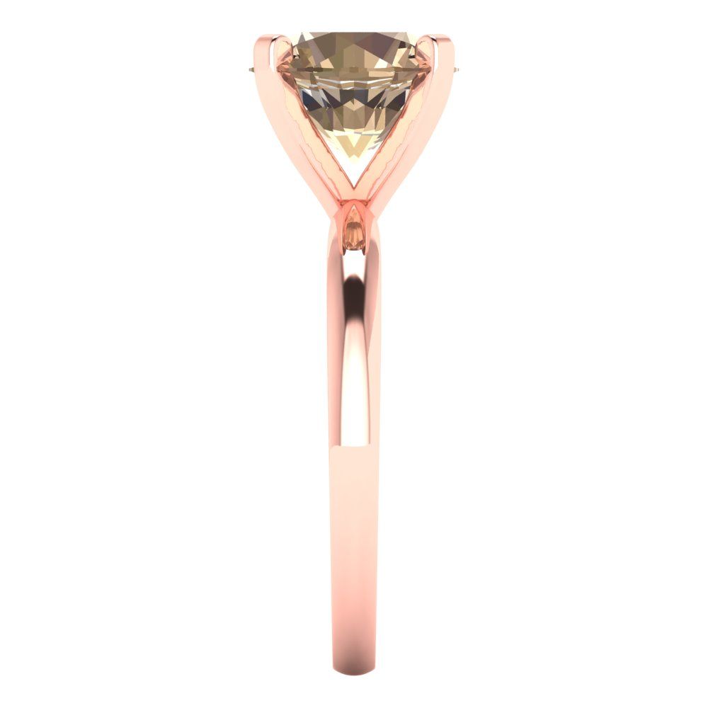 3 cttw Yellow Moissanite Solitaire  Engagement Ring - Solid Gold (Round Cut,9.0mm)