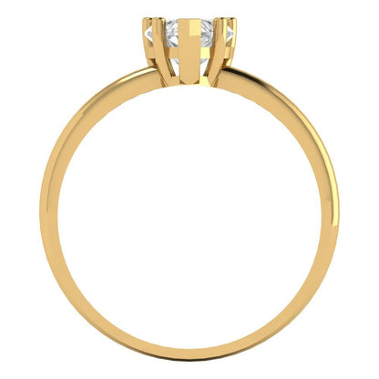1.25 cttw Certified Moissanite Solitaire  Engagement Ring - Solid Gold (VVS1, D-F,Heart Cut,7.0mm)