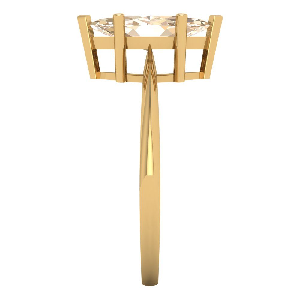 1.5 cttw Natural Morganite Solitaire  Engagement Ring - Solid Gold (Marquise Cut ,11x5.5mm)