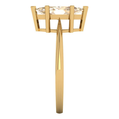 1.5 cttw Natural Morganite Solitaire  Engagement Ring - Solid Gold (Marquise Cut ,11x5.5mm)