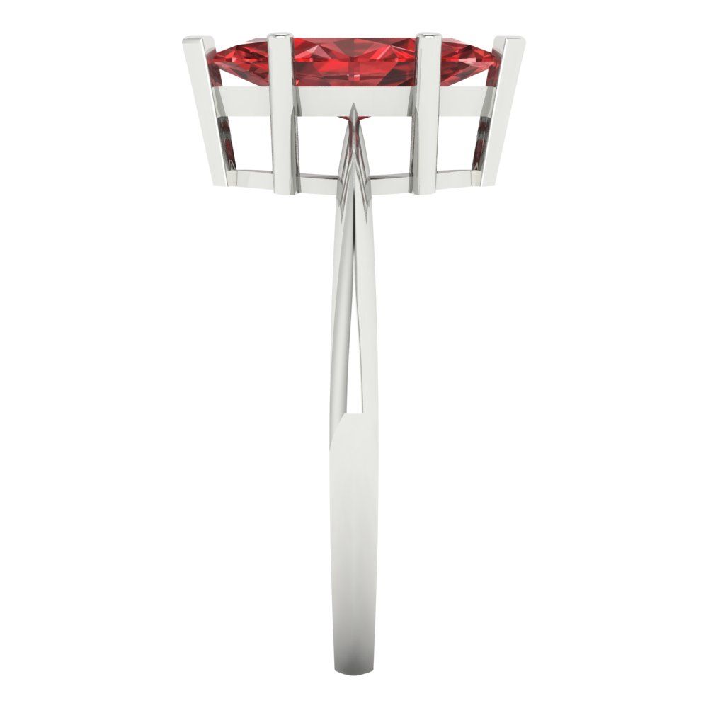 1.5 cttw Natural Garnet Solitaire  Engagement Ring - Solid Gold (Marquise Cut ,11x5.5mm)