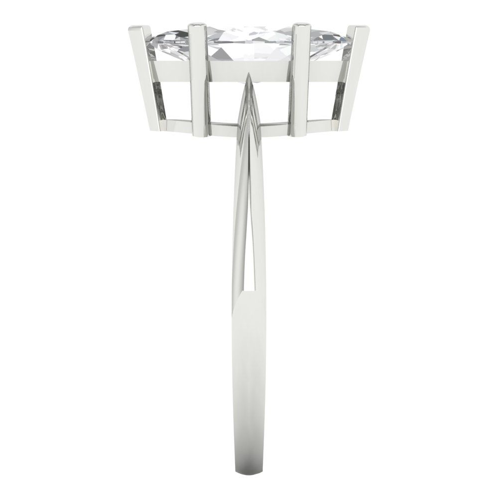 1.5 cttw Certified Moissanite Solitaire  Engagement Ring - Solid Gold (VVS1, D-F,Marquise Cut ,11x5.5mm)