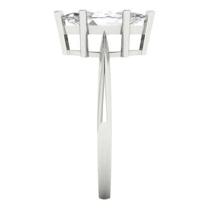 1.5 cttw Certified Moissanite Solitaire  Engagement Ring - Solid Gold (VVS1, D-F,Marquise Cut ,11x5.5mm)