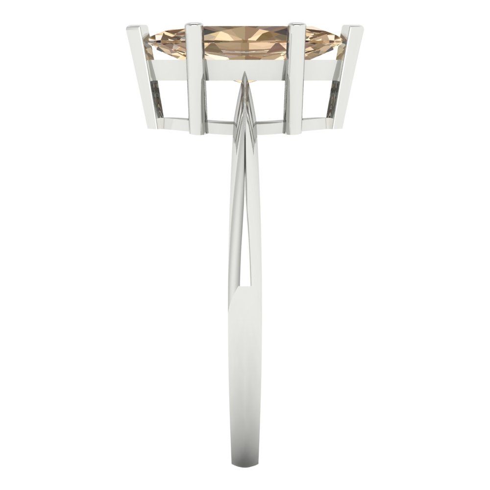 1.5 cttw Yellow Moissanite Solitaire  Engagement Ring - Solid Gold (Marquise Cut ,11x5.5mm)