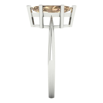 1.5 cttw Yellow Moissanite Solitaire  Engagement Ring - Solid Gold (Marquise Cut ,11x5.5mm)