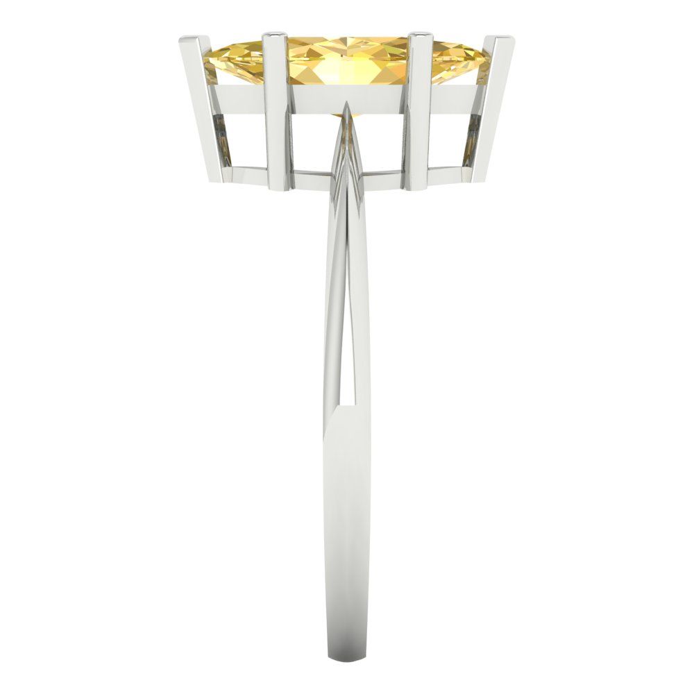 1.5 cttw Natural Citrine Solitaire  Engagement Ring - Solid Gold (Marquise Cut ,11x5.5mm)