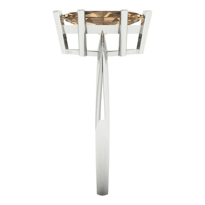 1.5 cttw Zirconia Simulated Champagne Diamond Solitaire  Engagement Ring - Solid Gold (VVS1, Marquise Cut ,11x5.5mm)