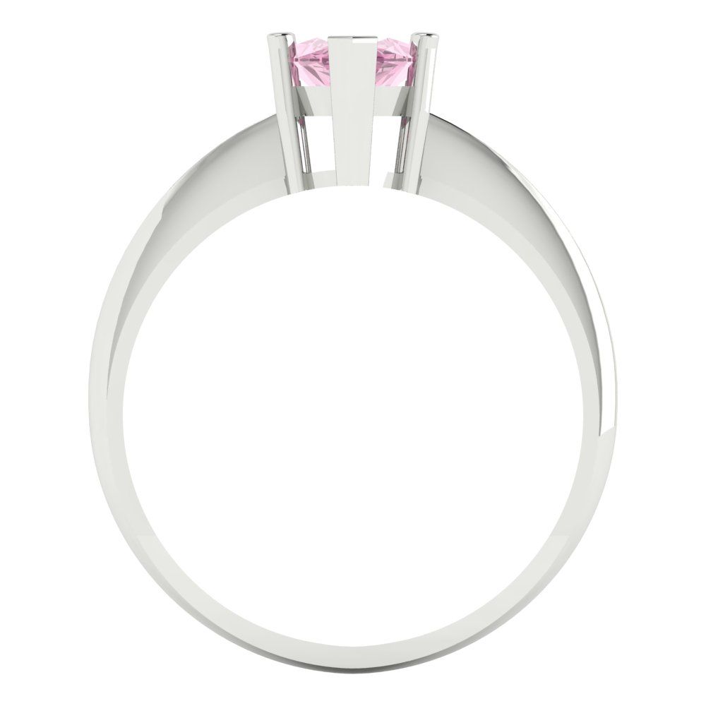 1.5 cttw Zirconia Simulated Pink Diamond Solitaire  Engagement Ring - Solid Gold (VVS1, Marquise Cut ,11x5.5mm)
