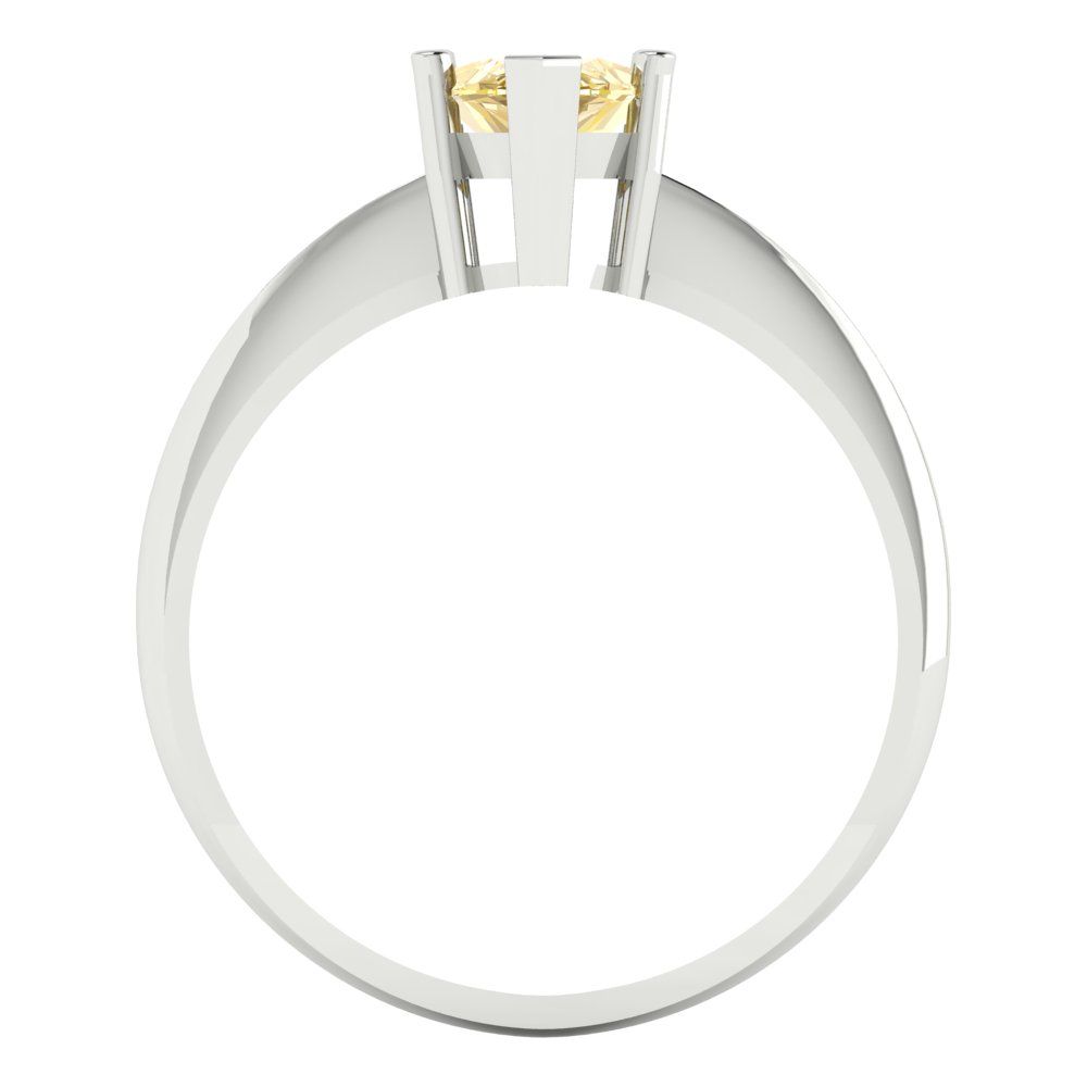 1.5 cttw Natural Citrine Solitaire  Engagement Ring - Solid Gold (Marquise Cut ,11x5.5mm)