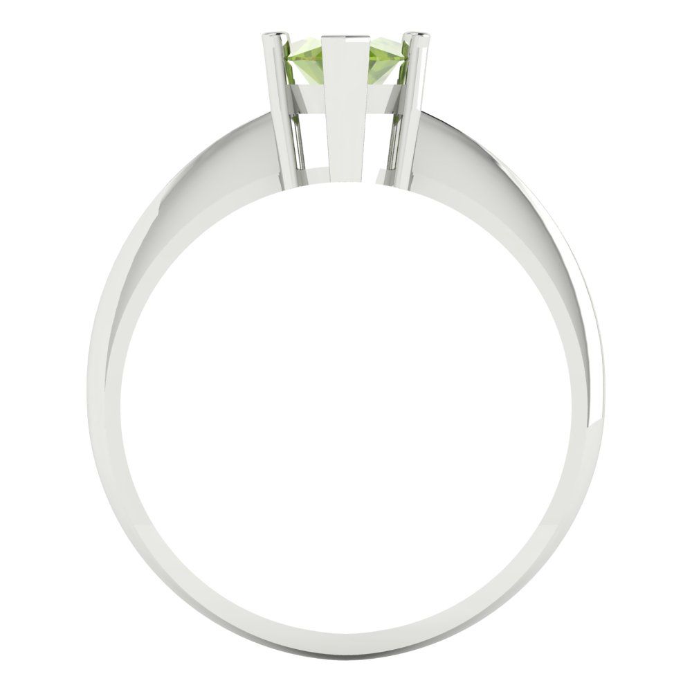 1.5 cttw Natural Peridot Solitaire  Engagement Ring - Solid Gold (Marquise Cut ,11x5.5mm)