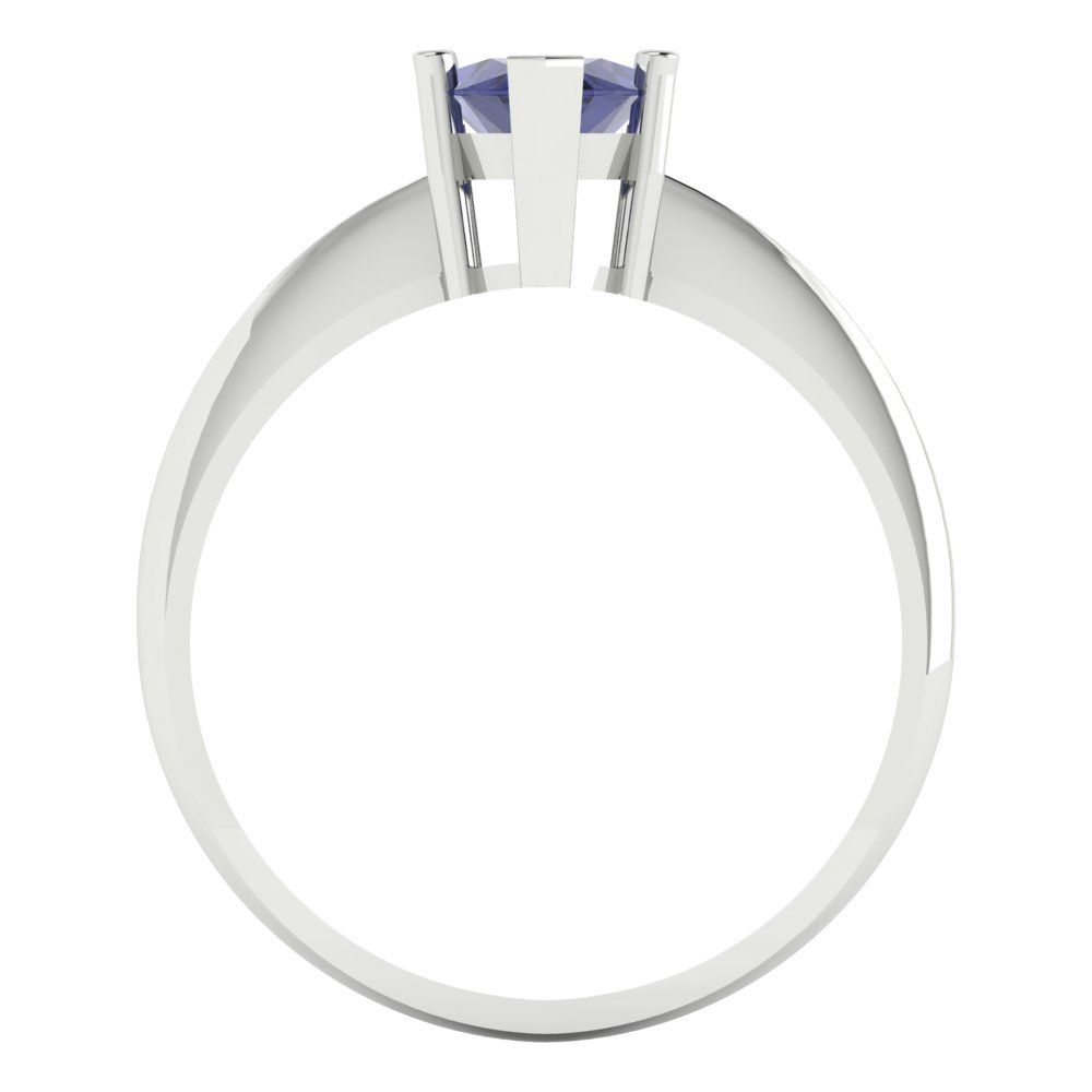 1.5 cttw Simulated Tanzanite Solitaire  Engagement Ring - Solid Gold (Marquise Cut ,11x5.5mm)
