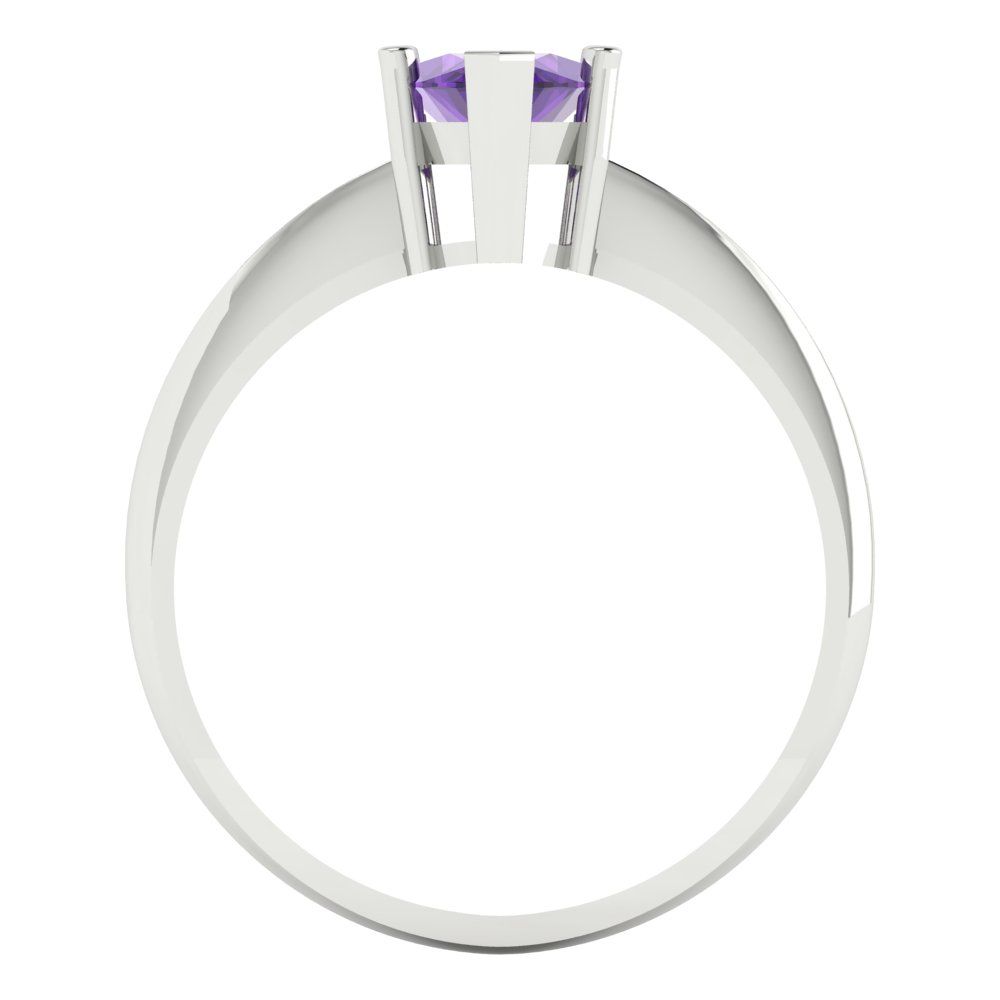 1.5 cttw Natural Amethyst Solitaire  Engagement Ring - Solid Gold (Marquise Cut ,11x5.5mm)