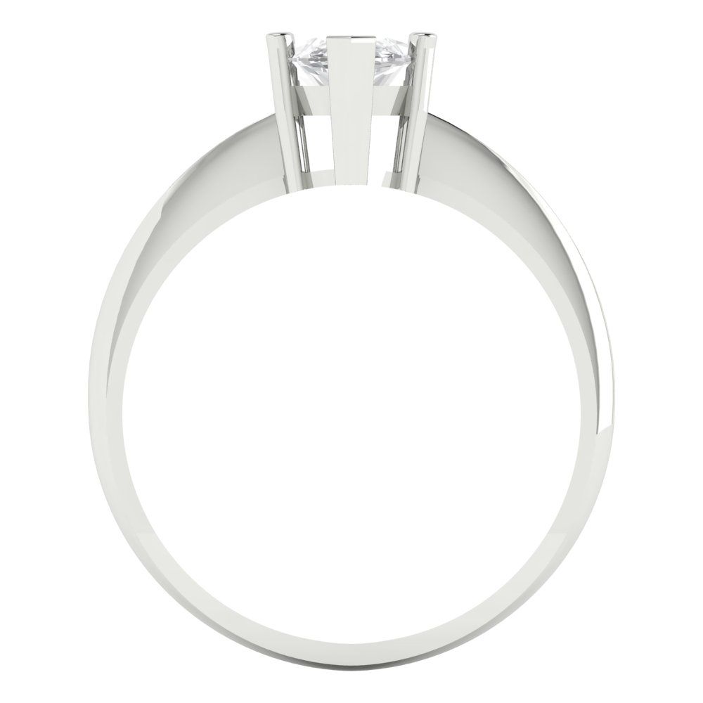 1.5 cttw Certified Moissanite Solitaire  Engagement Ring - Solid Gold (VVS1, D-F,Marquise Cut ,11x5.5mm)