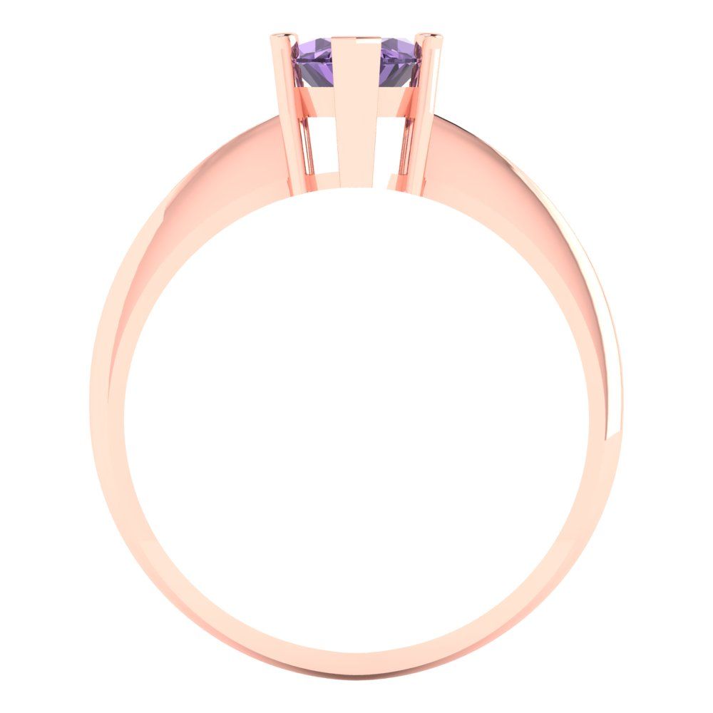 1.5 cttw Simulated Alexandrite Solitaire  Engagement Ring - Solid Gold (Marquise Cut ,11x5.5mm)