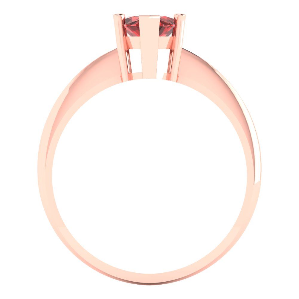 1.5 cttw Natural Garnet Solitaire  Engagement Ring - Solid Rose Gold (VVS1, Marquise Cut ,11x5.5mm)