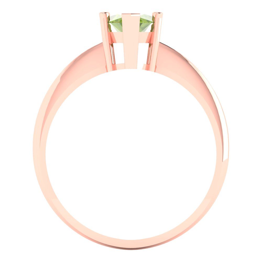 1.5 cttw Natural Peridot Solitaire  Engagement Ring - Solid Gold (Marquise Cut ,11x5.5mm)