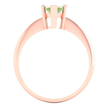1.5 cttw Natural Peridot Solitaire  Engagement Ring - Solid Gold (Marquise Cut ,11x5.5mm)