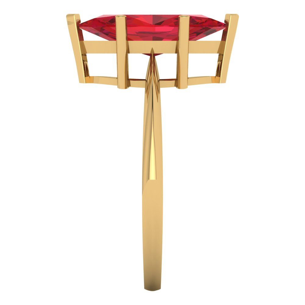 2.5 cttw Simulated Pink Tourmaline Solitaire  Engagement Ring - Solid Gold (Marquise Cut ,13x6.5mm)