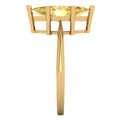 2.5 cttw Natural Citrine Solitaire  Engagement Ring - Solid Gold (Marquise Cut ,13x6.5mm)