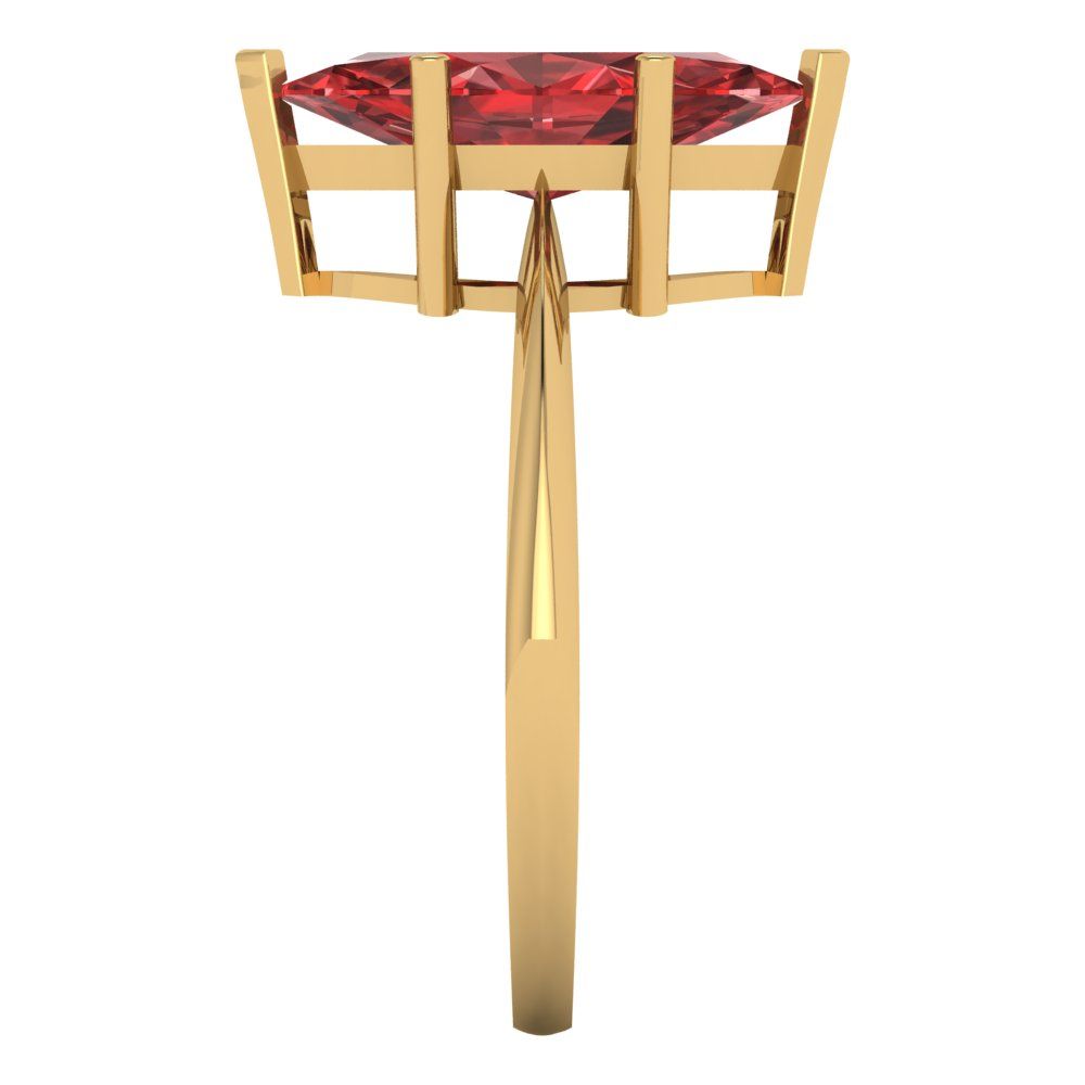 2.5 cttw Natural Garnet Solitaire  Engagement Ring - Solid Gold (Marquise Cut ,13x6.5mm)