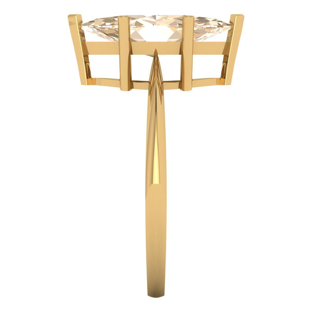 2.5 cttw Natural Morganite Solitaire  Engagement Ring - Solid Gold (Marquise Cut ,13x6.5mm)