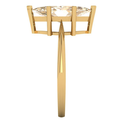 2.5 cttw Natural Morganite Solitaire  Engagement Ring - Solid Gold (Marquise Cut ,13x6.5mm)